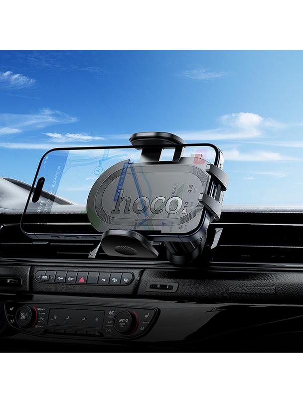Uchwyt na telefon do samochodu uniwersalny Hoco do kratki H53 czarny