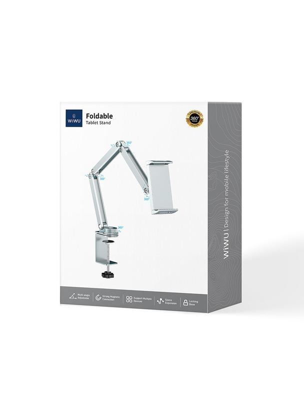 WiWU - Regulowana i obracana aluminiowa podstawka/ramię pod tablet ZM001