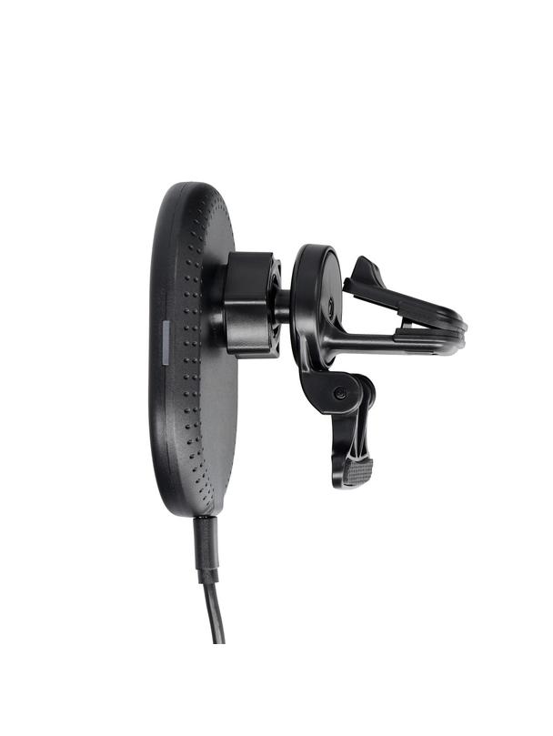 Uchwyt samochodowy magnetyczny do kratki z ładowaniem indukcyjnym kompatybilny z MagSafe 15W D8 czarny