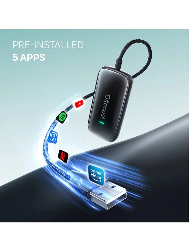 Bezprzewodowy Adapter samochodowy OTTOCAST Play2Video  CA515-T czarny