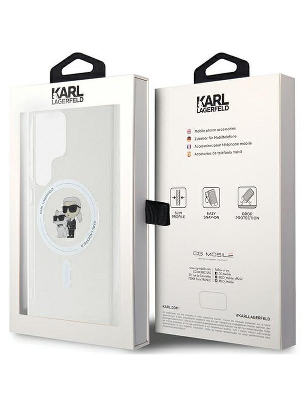 KARL LAGERFELD futerał do SAMSUNG S24 Ultra KLHMS24LHGKCNOT (MAGSAFE IML KC) transparentny