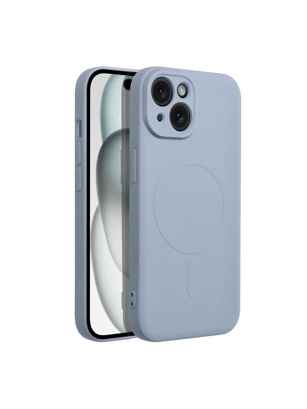 Futerał SILICONE MAG COVER kompatybilny z MagSafe do IPHONE 15 jasny niebieski