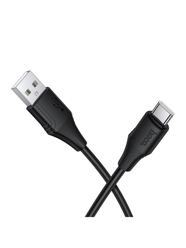 Kabel USB A do USB C Hoco 3A silikonowy 1 m X124 czarny