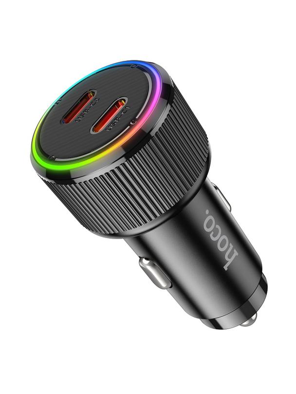Ładowarka samochodowa Hoco 2 x USB C QC PD 50W NZ14B czarna