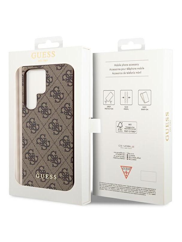 GUESS futerał do SAMSUNG S24 Ultra GUHCS24LGF4GBR (4G Charm) brązowy
