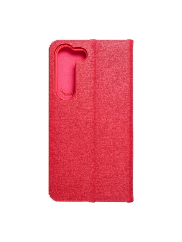 Kabura LUNA Book Gold do SAMSUNG S23 czerwony