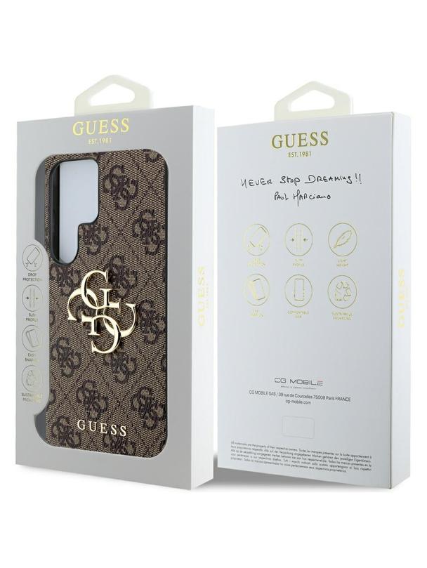 GUESS futerał do SAMSUNG S25 Ultra GUHCS25L4GMGBR (4G PU Big Logo) brązowy