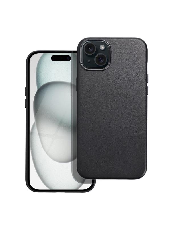 Futerał LEATHER MAG COVER kompatybilny z MagSafe do IPHONE 15 Plus czarny