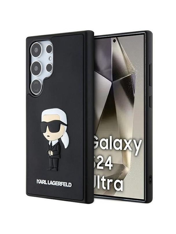 KARL LAGERFELD futerał do SAMSUNG S24 Ultra KLHCS24L3DRKINK (3D RUBBER IKONIK NFT) czarny