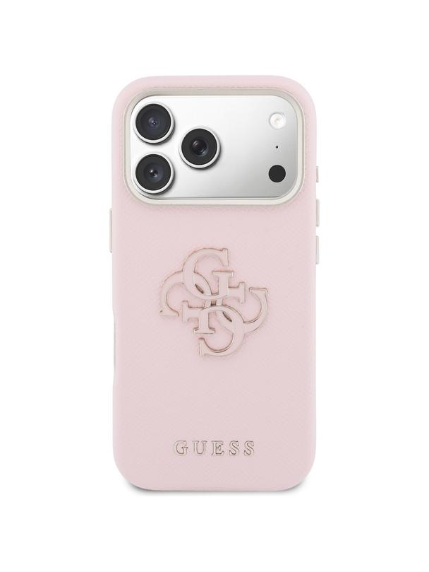 GUESS futerał do IPHONE 17 Pro Max GUHCP17X5PS4RGGP (PU FW Resin Logo) różowy