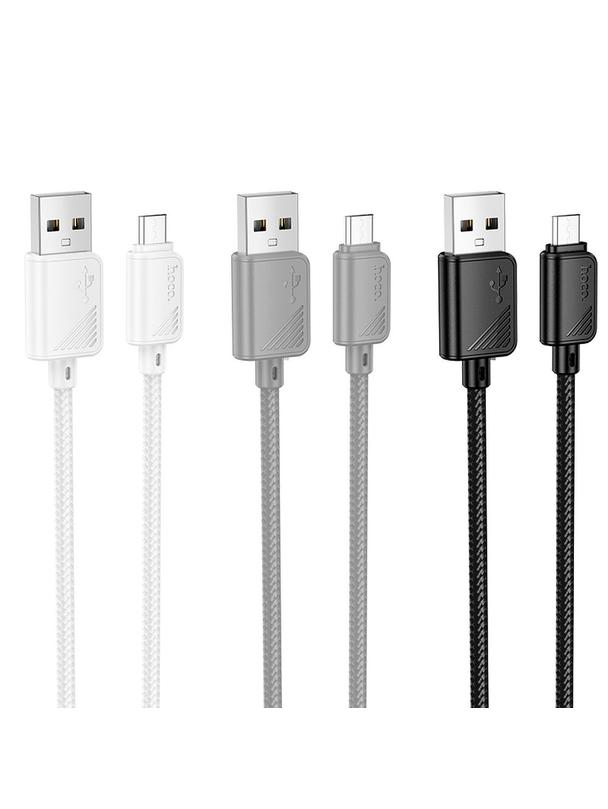 Kabel USB A do Micro USB Hoco 2,4A 1 m X113 biały