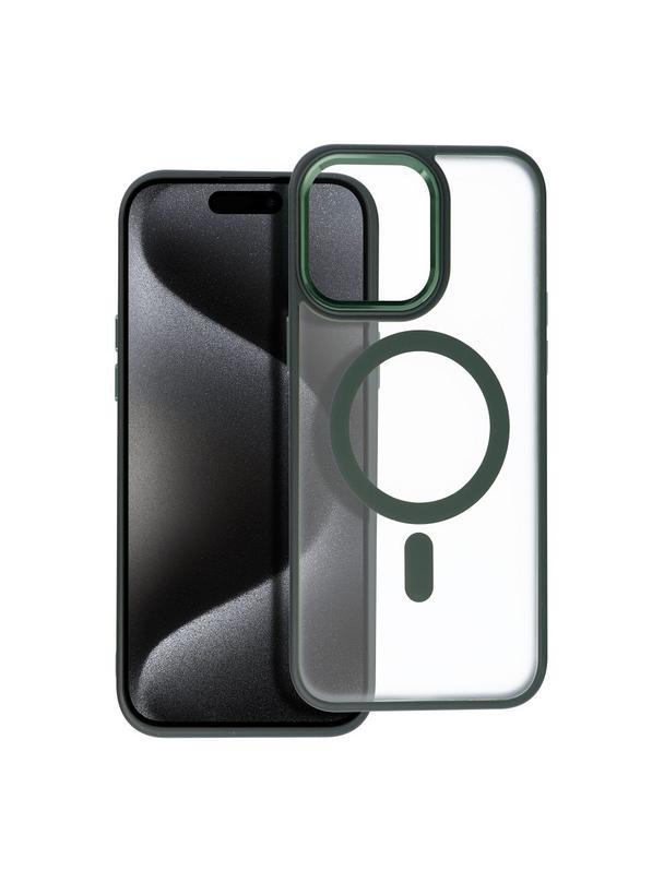 Futerał MATTE MAG COVER kompatybilny z MagSafe do IPHONE 15 Pro Max zielony