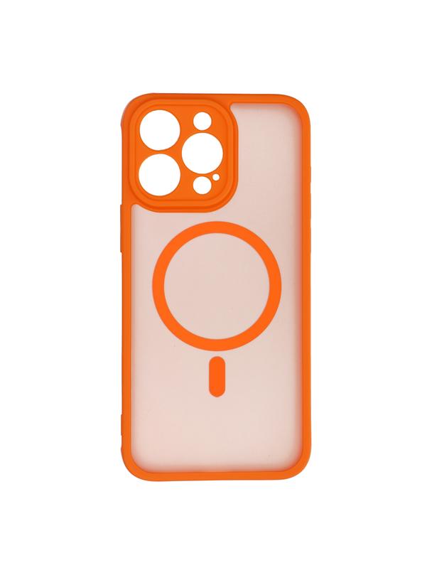Futerał do iPhone 15 PRO MAX Full Matte Mag Cover zgodny z MagSafe pomarańczowy