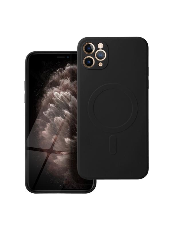 Futerał SILICONE MAG COVER kompatybilny z MagSafe do IPHONE 11 Pro Max czarny