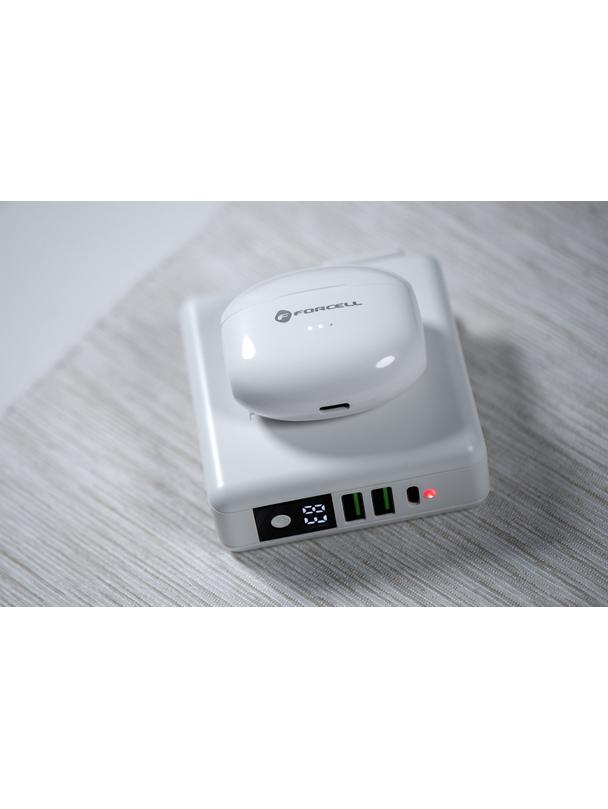 Słuchawki bezprzewodowe douszne Forcell F-Audio TWS Clear Sound białe