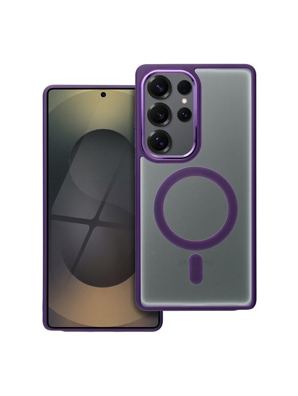 Futerał MATTE MAG COVER kompatybilny z MagSafe do SAMSUNG S25 ULTRA fioletowy