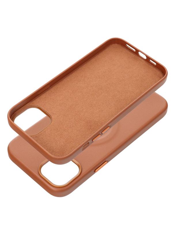 ROAR futerał LEATHER MAG kompatybilny z MagSafe do IPHONE 14 Plus Brązowy