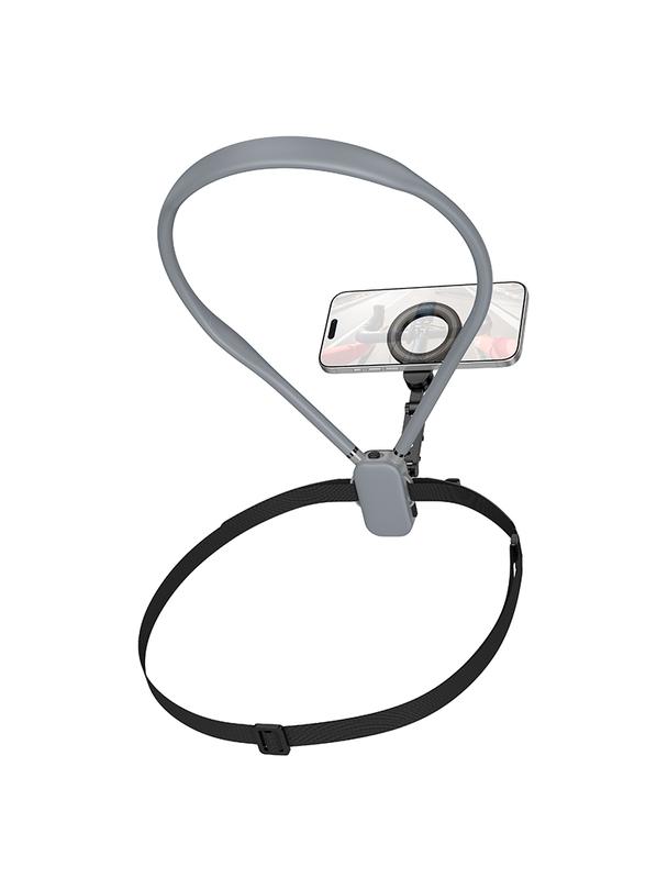 Uchwyt na telefon na szyję magnetyczny  Hoco K31 szaro czarny