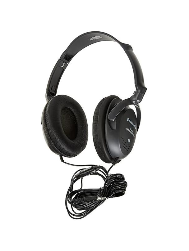 Słuchawki przewodowe nagłowne 3,5mm z adapterem duży Jack PANASONIC RP-HT225 czarne