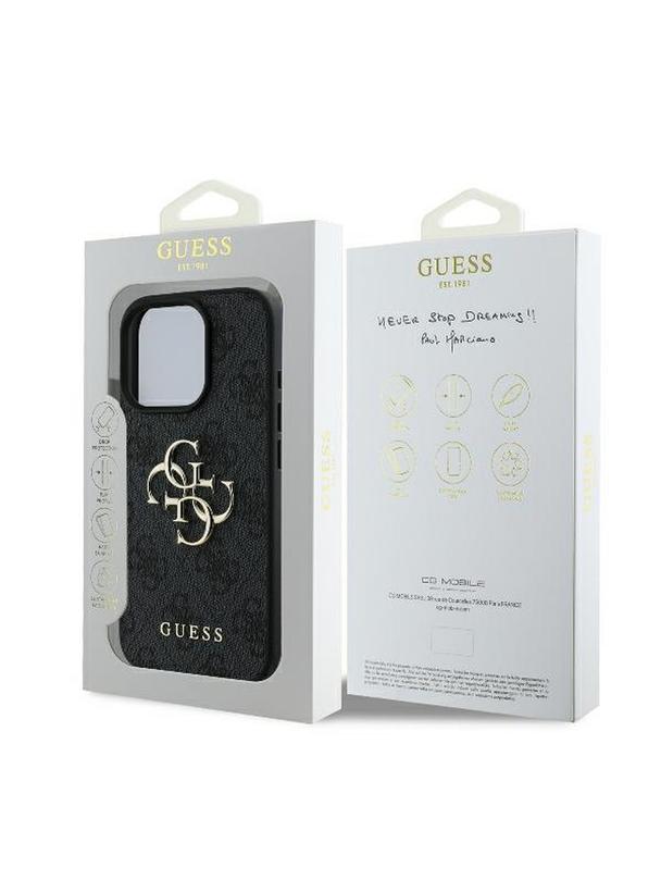 GUESS futerał do IPHONE 16 Pro Max GUHCP16X4GMGGR (4G PU Big Logo) czarny