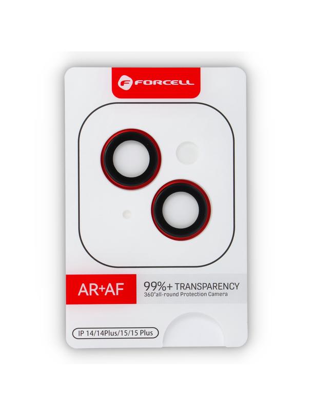 Szkło hartowane na aparat do iPhone 14 / 14 Plus Forcell Premium czerwone