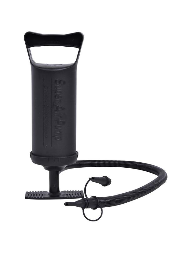 Dmuchany materac turystyczny dwuosobowy z welurowym wykończeniem + pompka 67002 niebieski