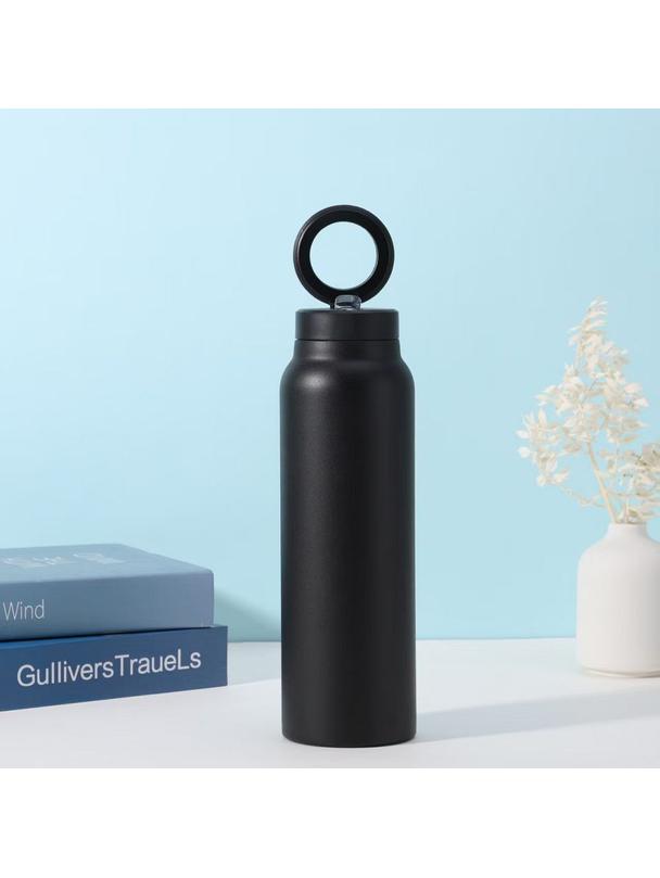 Butelka / bidon na wodę metal z uchwytem kompatybilnym z Magsafe 750ml czarny