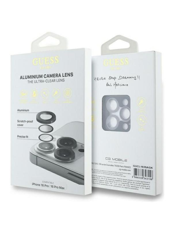 GUESS ochrona aparatu do IPHONE 16 Pro / 16 Pro Max GUCL163SAGK (Metal) black