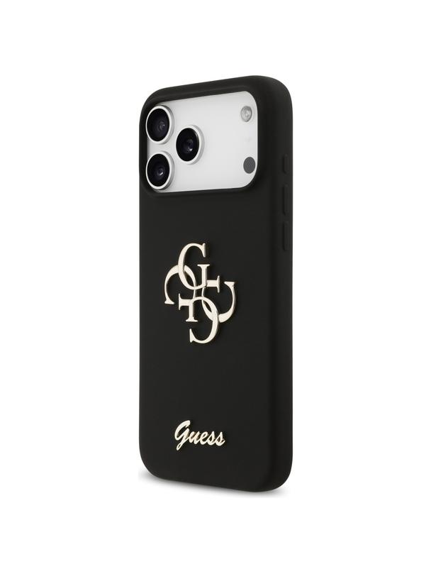 GUESS futerał do IPHONE 17 Pro Max GUHCP17XSC4GSMK (Silicone W/ Big 4G Script) czarny