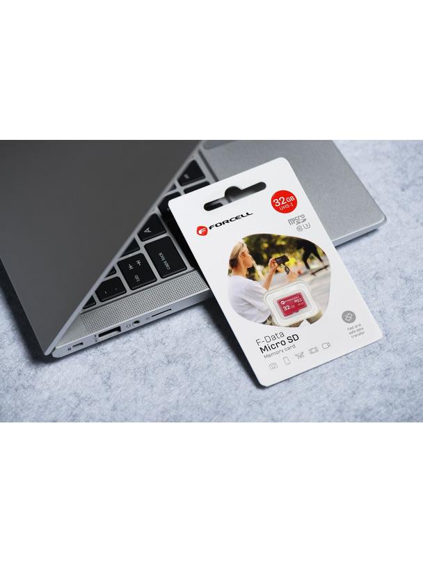 Karta microSD 32GB U3 class 10 Forcell F-Data czerwona