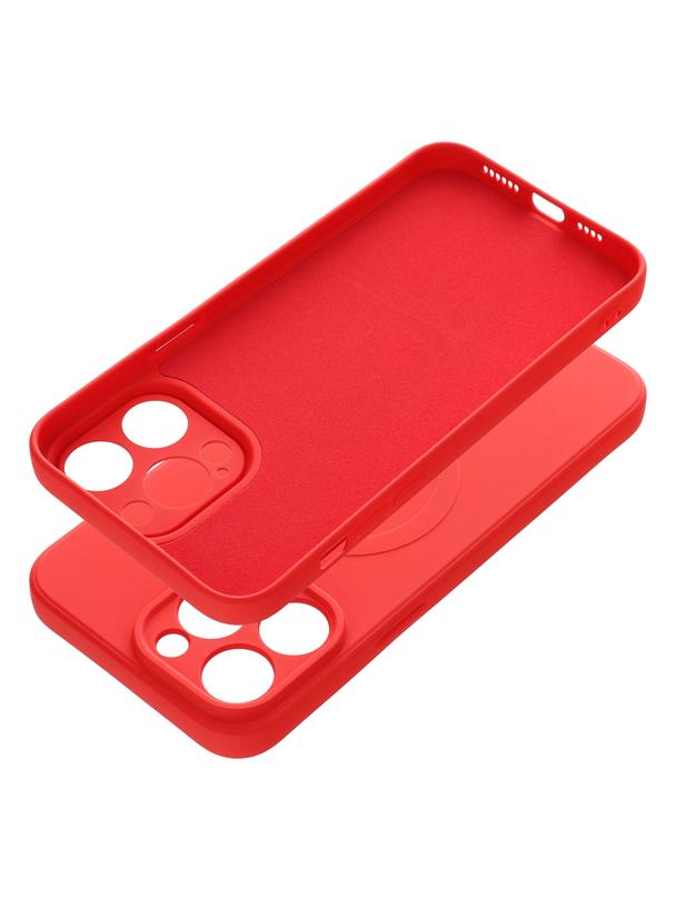 Futerał SILICONE MAG COVER kompatybilny z MagSafe do IPHONE 14 Pro Max czerwony