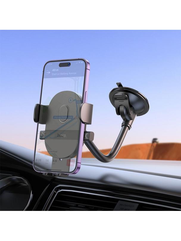 Uchwyt na telefon do samochodu uniwersalny Hoco do szyby / deski H20 czarny
