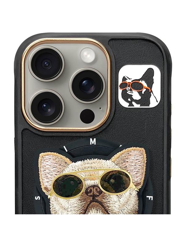 NIMMY futerał GLASSES COOL DOG kompatybilny z MagSafe do IPHONE 16 Pro Max czarny