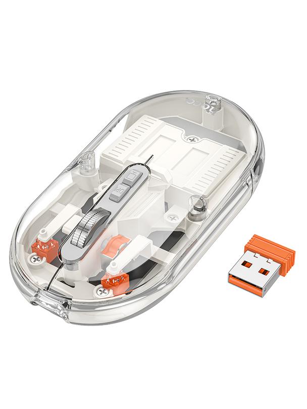 Myszka bezprzewodowa Hoco 2,4G 1600 dpi dual mode bluetooth GM35 biała