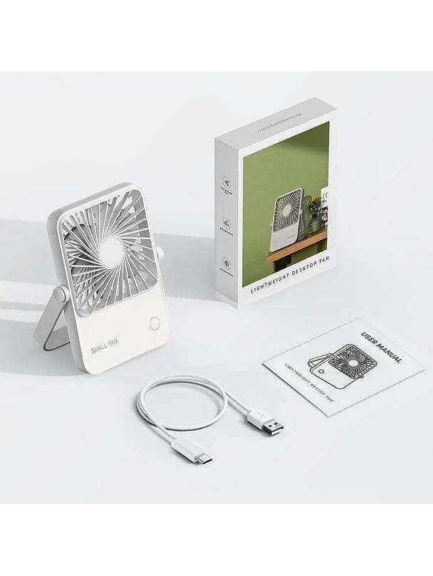 Wentylator / wiatrak biurkowy z regulowaną podstawką HX-122 biały