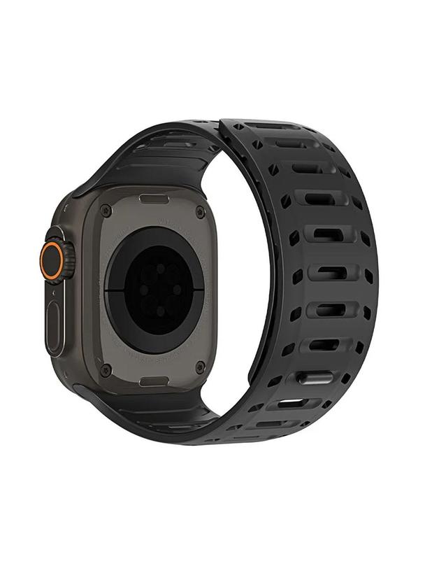 DUX DUCIS pasek CS magnetyczny silikonowy do Apple Watch 42/44/45/46/49 mm czarny