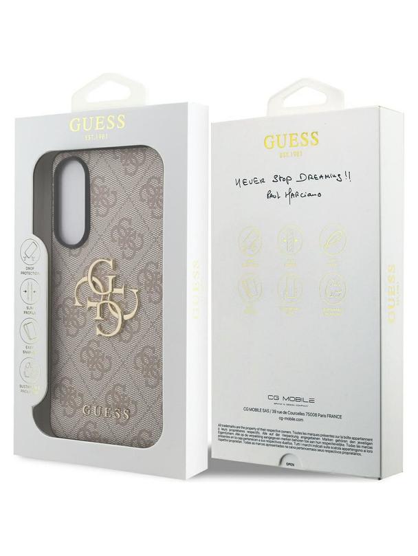 GUESS futerał do SAMSUNG S25 Edge GUHCS25E4GMGPI (4G PU Big Logo) różowy