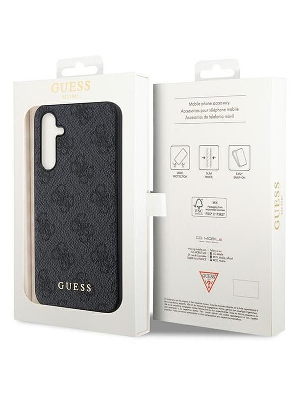 GUESS futerał do SAMSUNG A54 GUHCSA54G4GFGR (4G Metal Gold Logo) szary