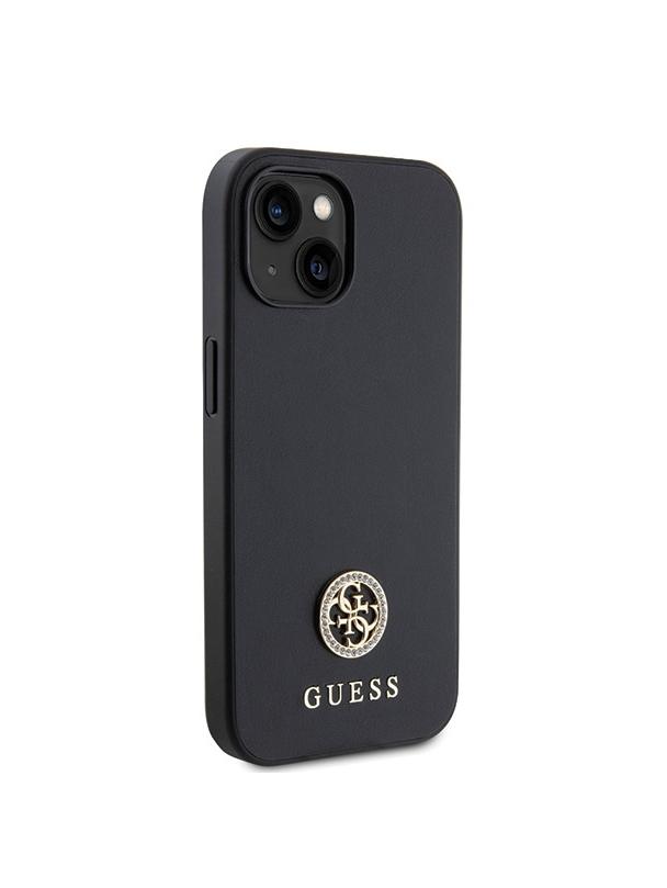 GUESS futerał do IPHONE 13 / 14 / 15 GUHCP15SPS4DGPK (Strass Metal Logo) czarny