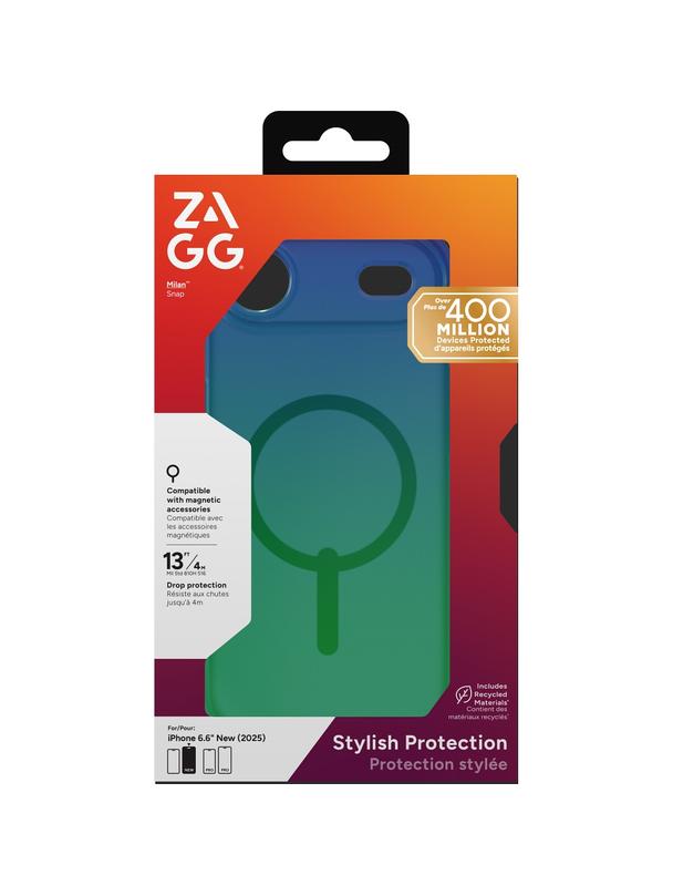 ZAGG futerał MILAN SNAP kompatybilny z MagSafe do IPHONE 17 Air raven feather