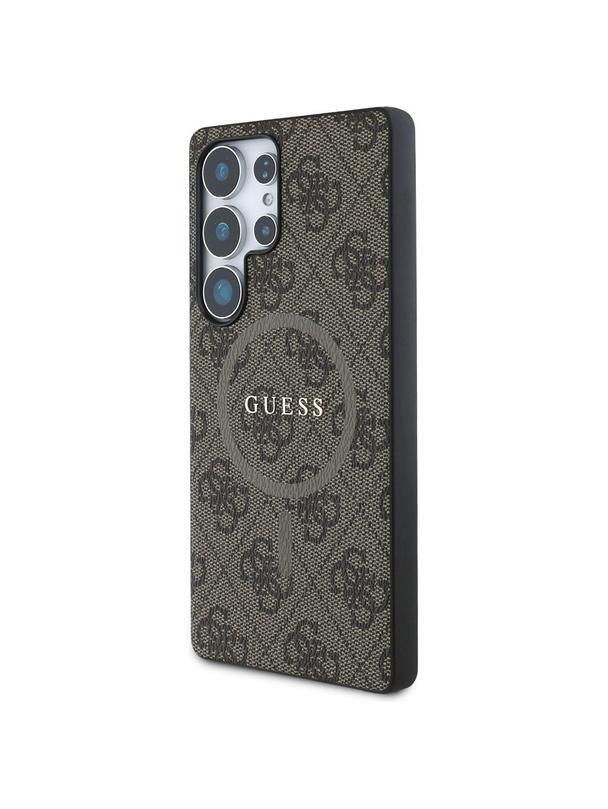GUESS futerał do SAMSUNG S25 Ultra GUHMS25LG4GFRW (Magnetic PU 4G Ring Classic Logo) brązowy
