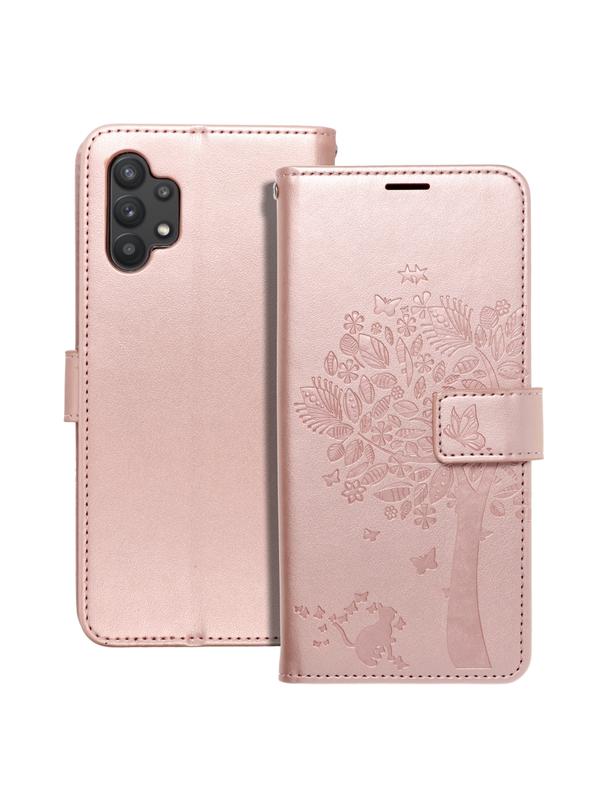 Kabura MEZZO Book do SAMSUNG A32 LTE ( 4G ) drzewo złoty róż