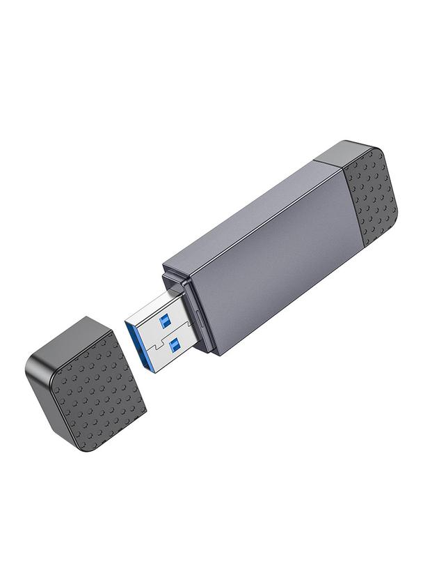 Czytnik kart SD / TF Hoco USB A / USB C 3.0 HB45 szary