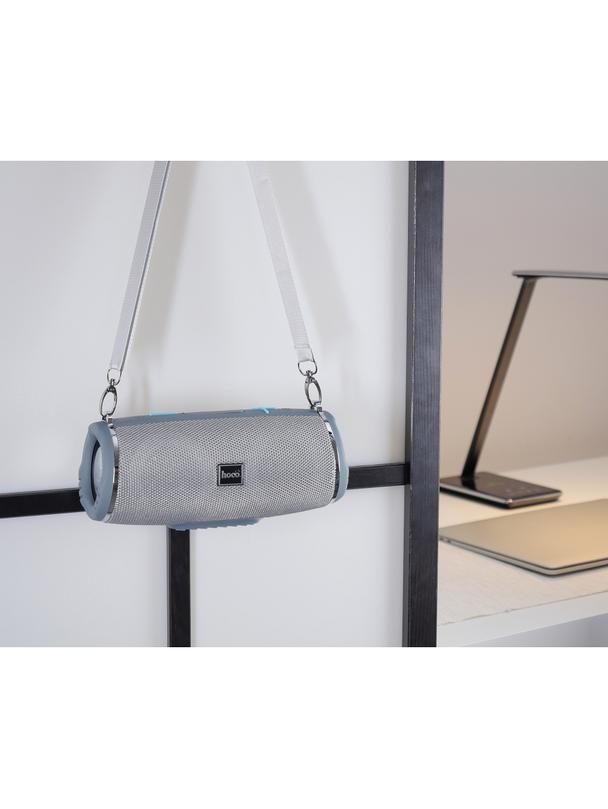 Głośnik bluetooth LED 2 x 5W 2h Hoco HC12 szary