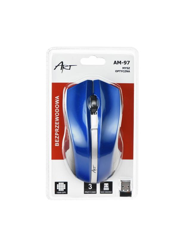 ART myszka komputerowa bezprzewodowa 2,4G 1000 dpi AM-97 niebieski