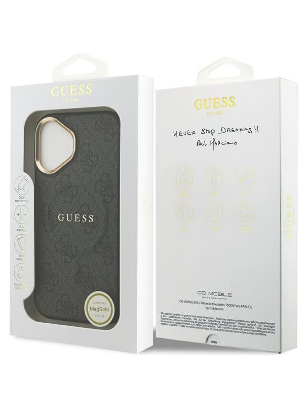 GUESS futerał do IPHONE 17 kompatybilny z MagSafe GUHMP17SP4MSEGCK (PU 4G W/ Classic) czarny