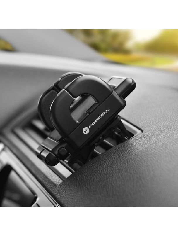 Uchwyt na telefon do samochodu uniwersalny Forcell F-Grip Regular do kratki czarny