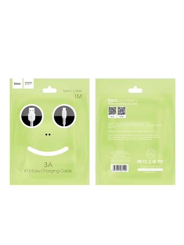 Kabel USB A do USB C Hoco 1 m X13 czarny