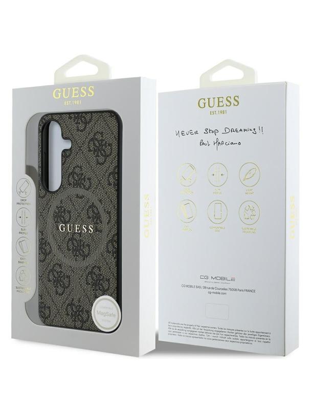 GUESS futerał do SAMSUNG S25 GUHMS25SG4GFRW (Magnetic PU 4G Ring Classic Logo) brązowy