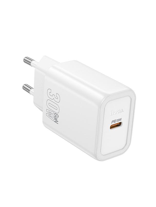 Ładowarka sieciowa do telefonu Hoco USB C QC PD 30W N62 biała
